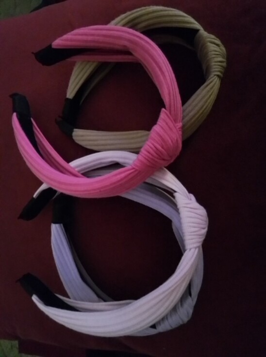 Accessories - Knotted Top Headbands - Lilac, Taupe, Light Pink, Hot Pink